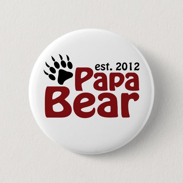papa bear claw 2012 pinback button (Front)