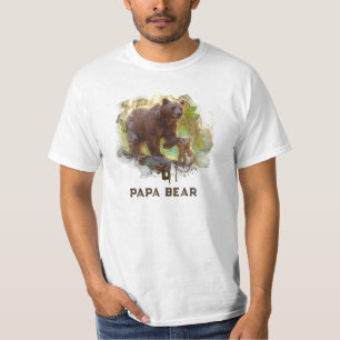 *~* PAPA BEAR Cub Art Father's Day Gift AP86 T-Shirt