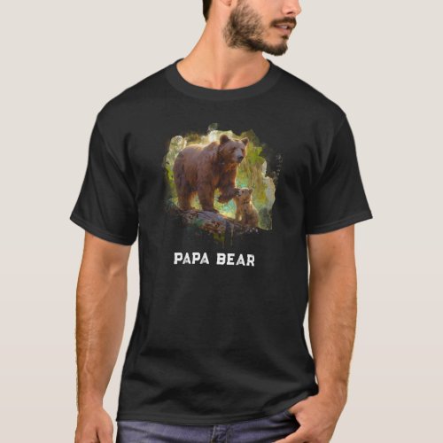  PAPA BEAR Cub Fathers Day Gift AP86 Art T_Shirt