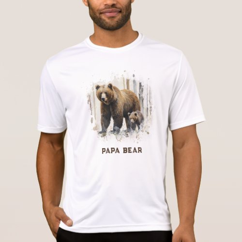  PAPA BEAR Cubs artsy Fathers Day Gift AP86 T_Shirt