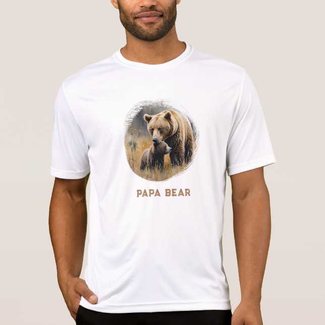 *~* PAPA BEAR Cubs Original Father's Day Gift AP86 T-Shirt (Front)