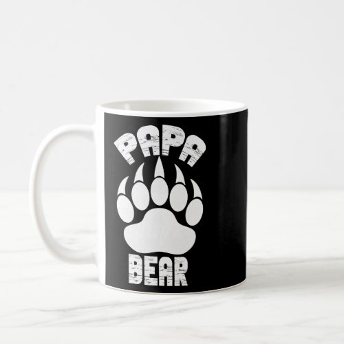 Papa Bear Dad Fathers Day Pawprint Mens Graphic T Coffee Mug