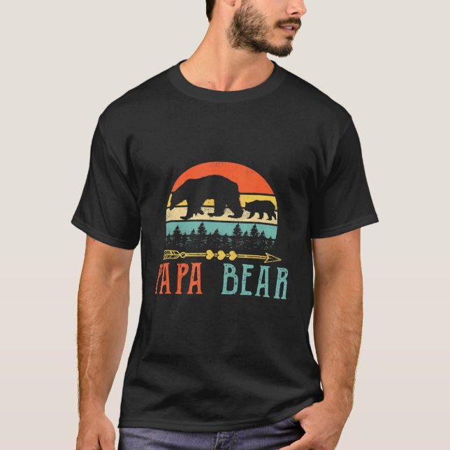 Papa Bear Daddy Mens  Idea T-Shirt (Front)
