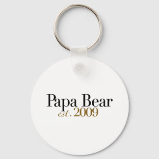 Papa Bear Est 2009 Keychain