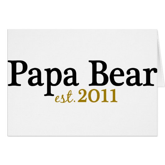 Papa Bear est 2011 Cards (Front Horizontal)
