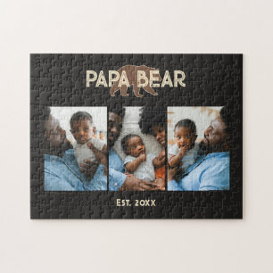 Papa Bear Father Year Established 3 Photo Jigsaw Puzzle