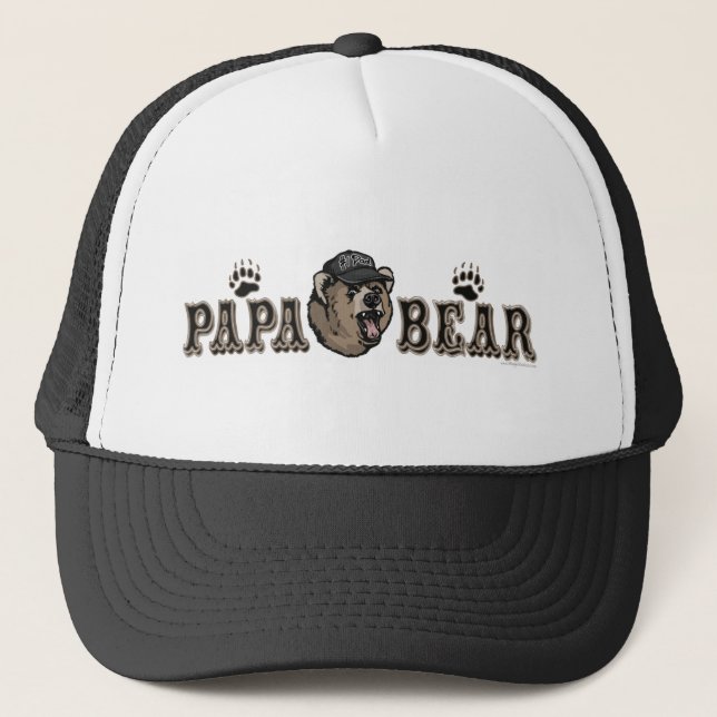 Papa Bear Father's Day Gear Trucker Hat (Front)