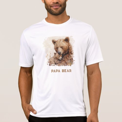  PAPA BEAR Fathers Day Gift Cub Art  AP86 T_Shirt