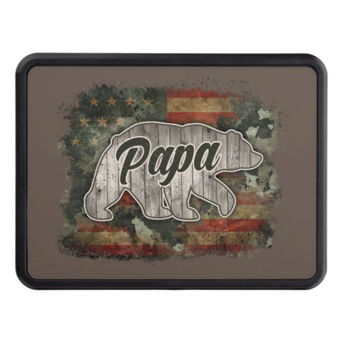 Papa Bear Fathers Day Gift Grandpa  Hitch Cover