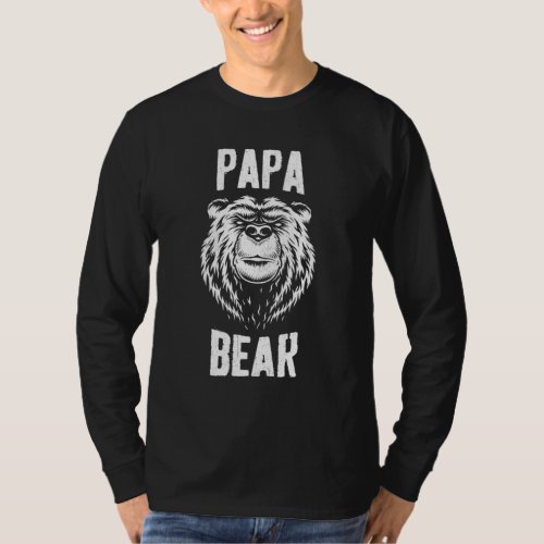 Papa Bear Funny Fathers Day Matching T_Shirt