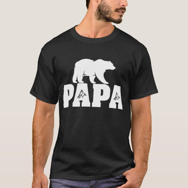 Papa Bear Funny Gift Father's Day Idea T-Shirt (Front)