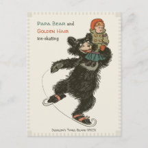 Papa Bear & Golden Hair skating CC0715 Fairytale