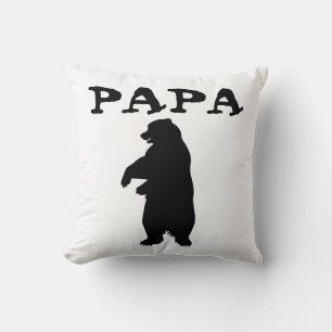 PAPA BEAR GRIZZLY DAD CABIN DECOR PILLOW