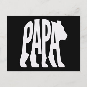 Papa Bear Holiday Postcard