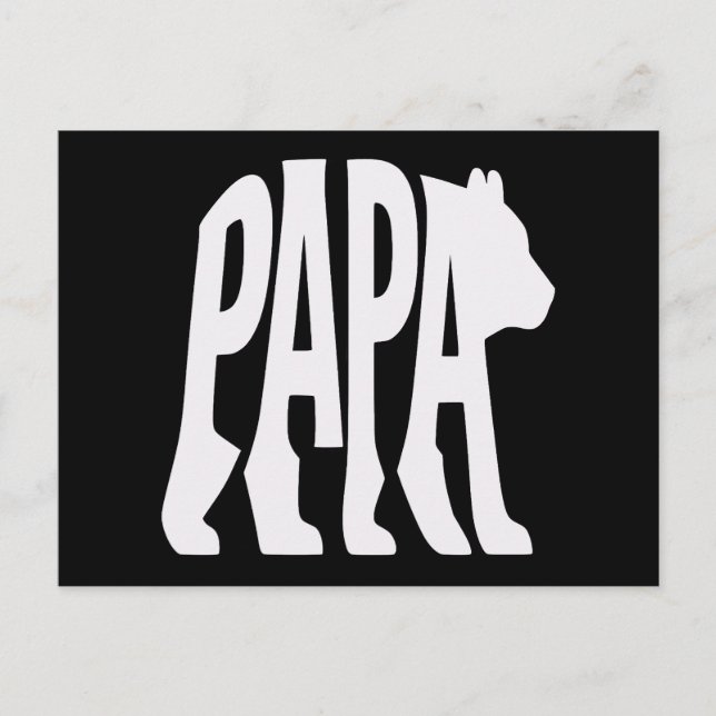Papa Bear  Holiday Postcard (Front)
