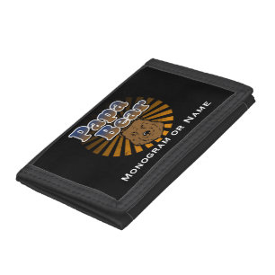 Papa Bear Leather Trifold Wallet