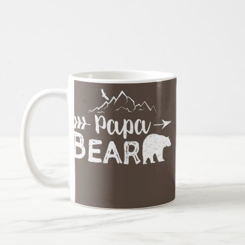 Papa Bear Matching Family Mama Papa Bear Camping Coffee Mug