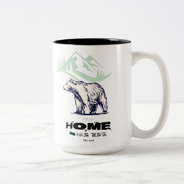 Papa Bear Mug - Unique Father's Day Gift, Custom D (Right)