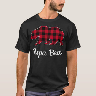 Papa Bear Pajama Red Buffalo Plaid T-Shirt