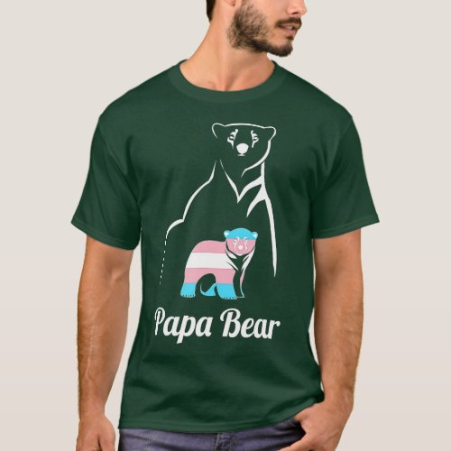 Papa Bear ransgender Dad rans Child LGB rans Pride T_Shirt