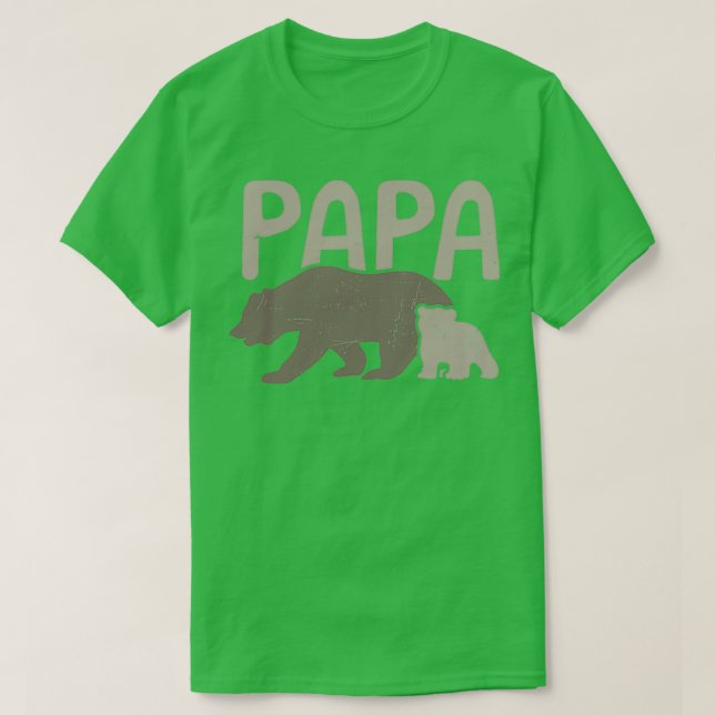 Papa Bear Shirt Papa Of One Gift 2 (Design Front)