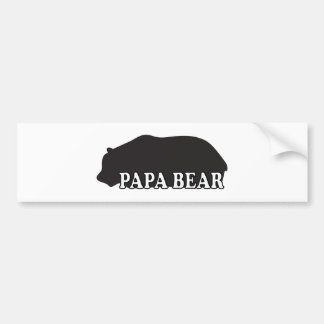 Papa Bear Silhouette Bumper Sticker