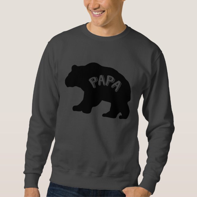 Papa Bear Silhouette Sweatshirt (Front)