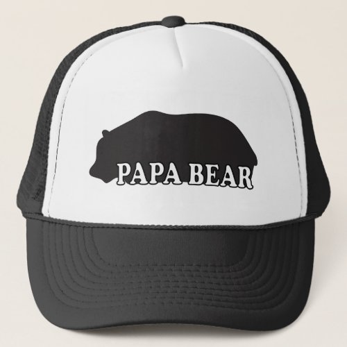 Papa Bear Silhouette Trucker Hat