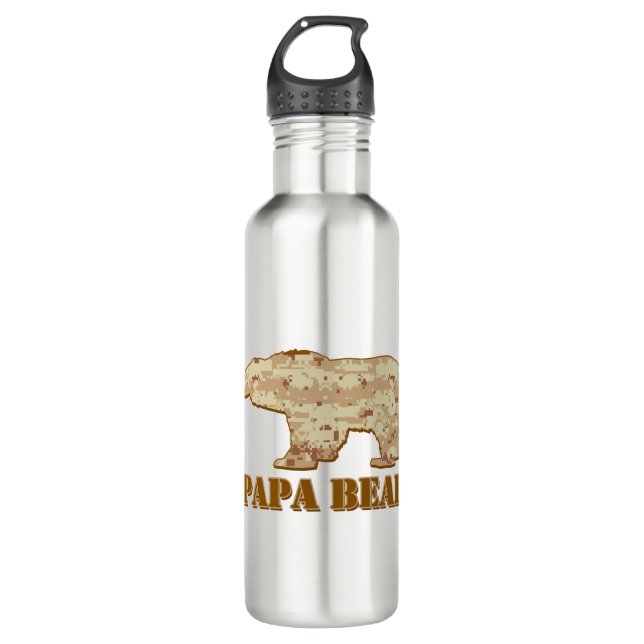 PAPA-BEAR STAINLESS STEEL WATER BOTTLE (Front)
