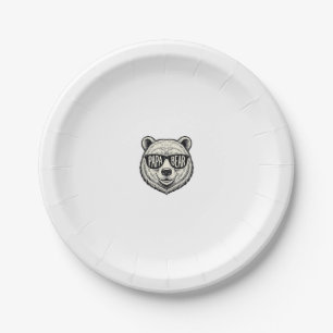 Papa Bear Sunglasses Bear Head Vector Design_1 Paper Plates