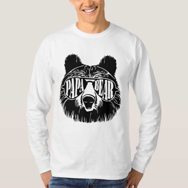 Papa Bear Sunglasses Father's Day Dad Grandpa T-Shirt (Front)
