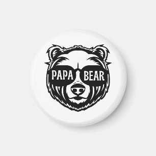 Papa Bear Sunglasses Father's Day  Magnet