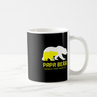Papa Bear Support Childhood Cancer Awareness  Coffee Mug
