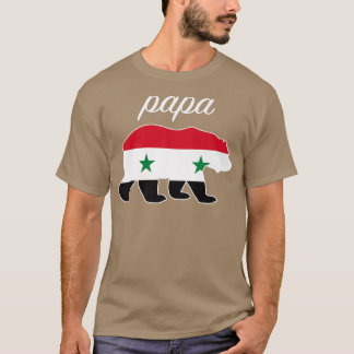 Papa Bear Syria Flag Syrian Roots Premium  T-Shirt