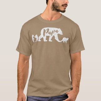 Papa Bear T with Three Cubs T-Shirt