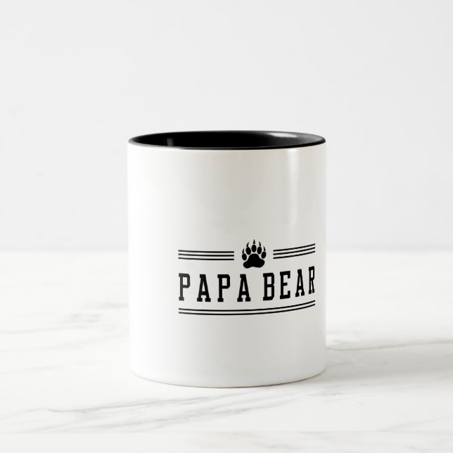 Papa Bear Two-Tone Coffee Mug (Center)