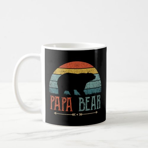 Papa Bear Vintage Daddy Fathers Day Retro Dad  Coffee Mug