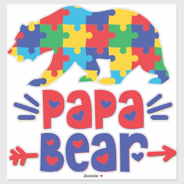 Papa Bear Vinyl Sticker (Sheet)