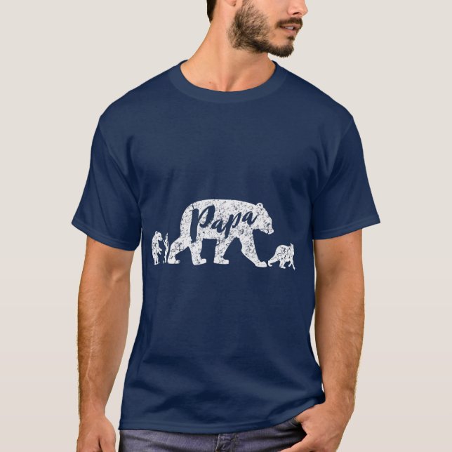 Papa Bear  with Three Cubs T-Shirt (Front)