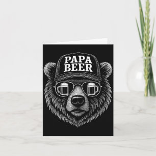 Papa Beer - Funny Dad Bear Drinking Humor Card