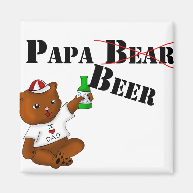 Papa Beer Magnet (Front)