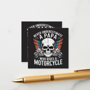 Papa Biker Who Rides A Motorcycle Enclosure Card