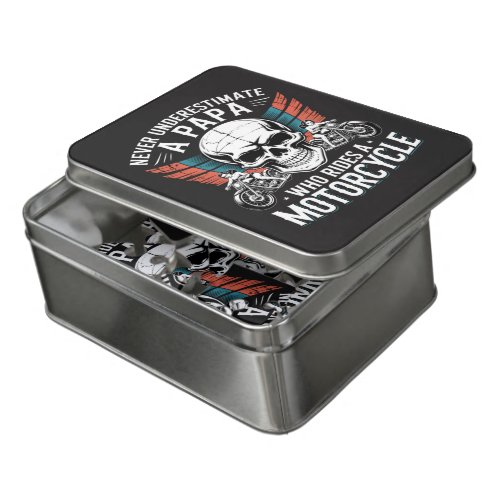 Papa Biker Who Rides A Motorcycle Jigsaw Puzzle