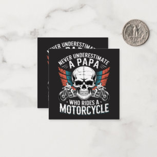 Papa Biker Who Rides A Motorcycle Note Card
