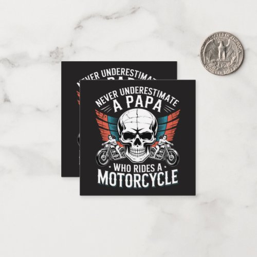 Papa Biker Who Rides A Motorcycle Note Card