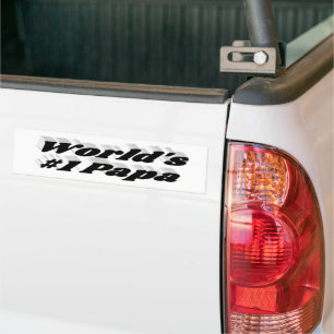 Papa black text bumper sticker