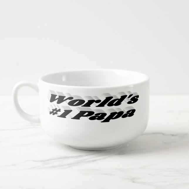 Papa black text soup mug (Right)