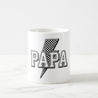 Papa Bold Checkered Lightning Keepsake Mug
