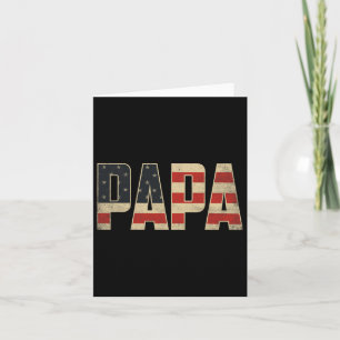 Papa Bold Patriotic American Flag Father’s Day Pap Card