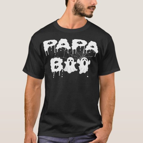 Papa Boo Halloween Costumes Family Matching Ghost  T_Shirt